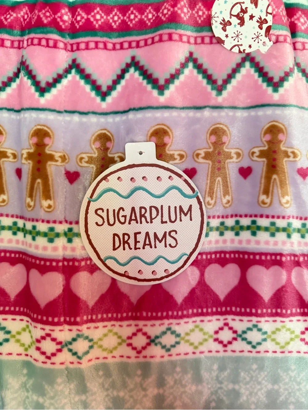 🦋Sugarplum Dreams kid’s Sherpa Reverse Decorative Throw Christmas blanket  50x60